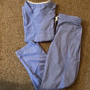 Denim Scrub Set